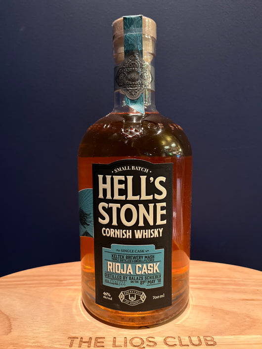 Hell's Stone Cornish Whisky  Rioja Cask  46%abv   70cl